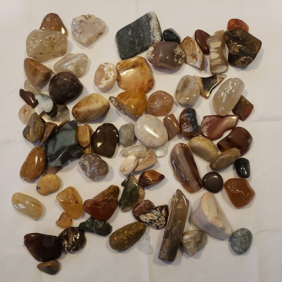 Tumbled Stones Lot Polished Rocks Hobbyist 7 Lbs+ Bulk Crystal Healing Reiki Gem - Picture 2 of 12